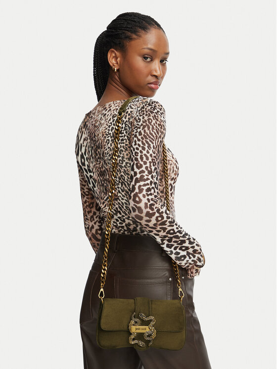 Just Cavalli Torebka Iconic Snakes 81RA4BA7 ZSE74 Zielony