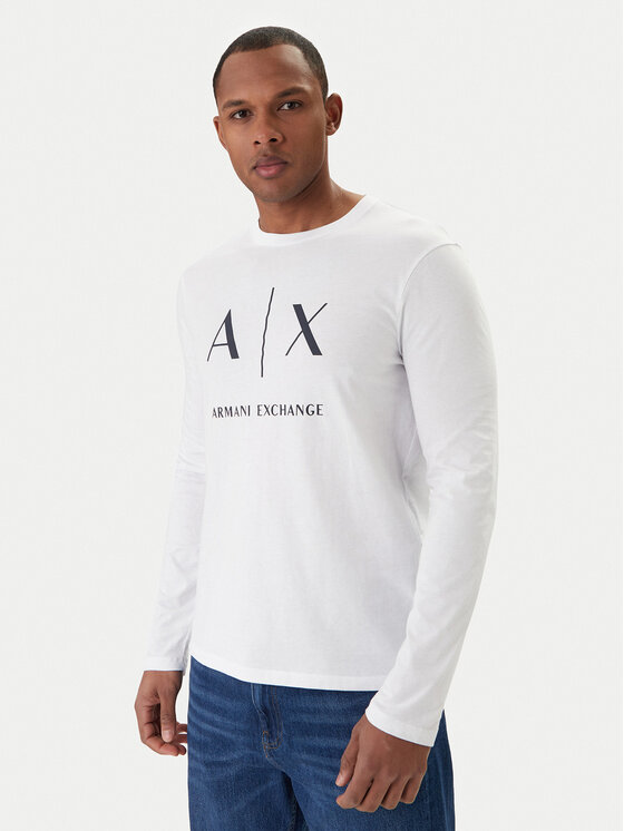 Armani Exchange Longsleeve XM002684 AF10356 U0002 Biały Regular Fit