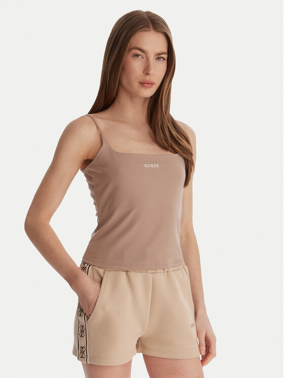 Guess Top V6GP18 K3470 Beżowy Regular Fit