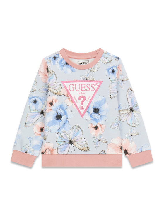 Guess Bluza K6RQ02 KA6R4 Niebieski Regular Fit