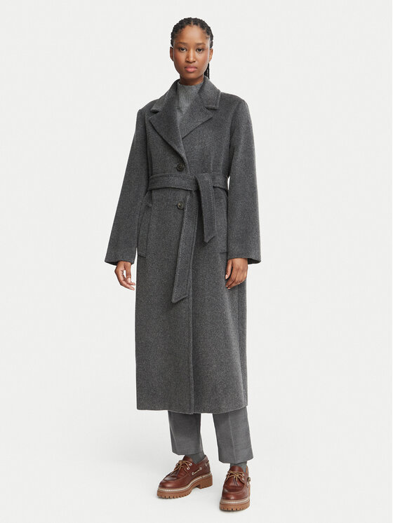 Weekend Max Mara Płaszcz wełniany Bronte 2625016112 Szary Regular Fit