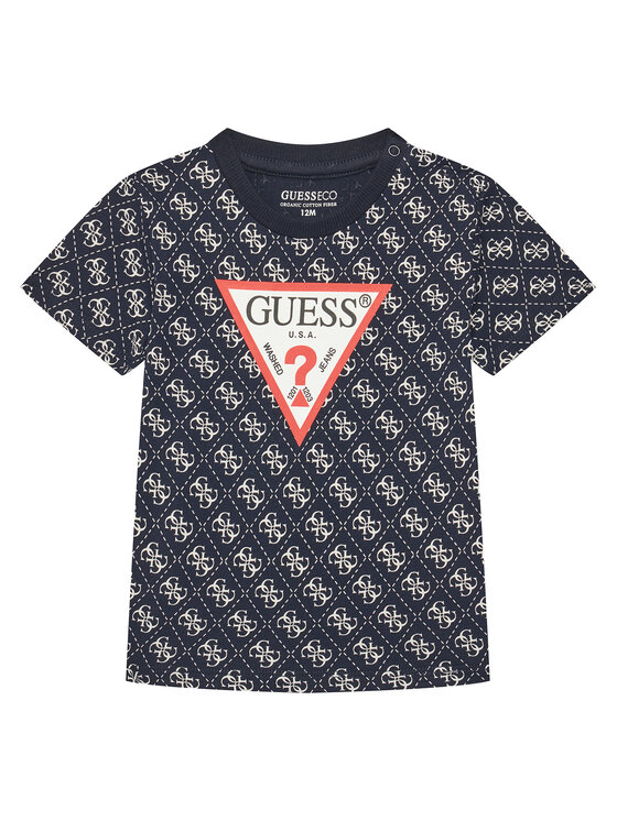 Guess T-Shirt N5YI04 K8HM4 Granatowy Regular Fit