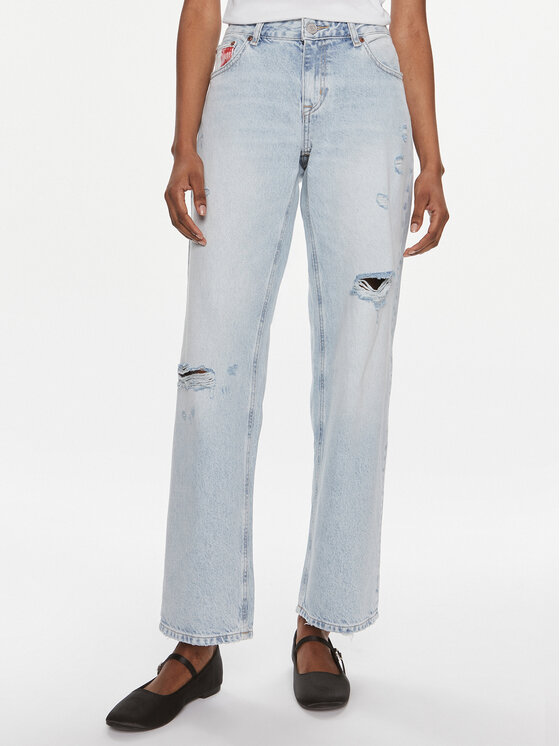 Tommy Jeans Jeansy Sophie DW0DW18111 Niebieski Straight Fit