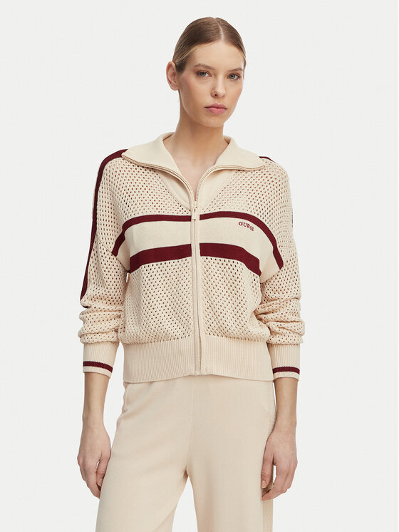 Guess Bluza V6GR08 Z0729 Beżowy Regular Fit
