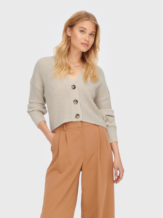 ONLY Kardigan Carol 15211521 Beżowy Relaxed Fit
