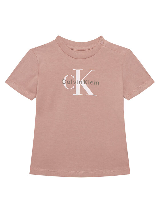 Calvin Klein Jeans T-Shirt Monogram IN0IN00334 Różowy Regular Fit