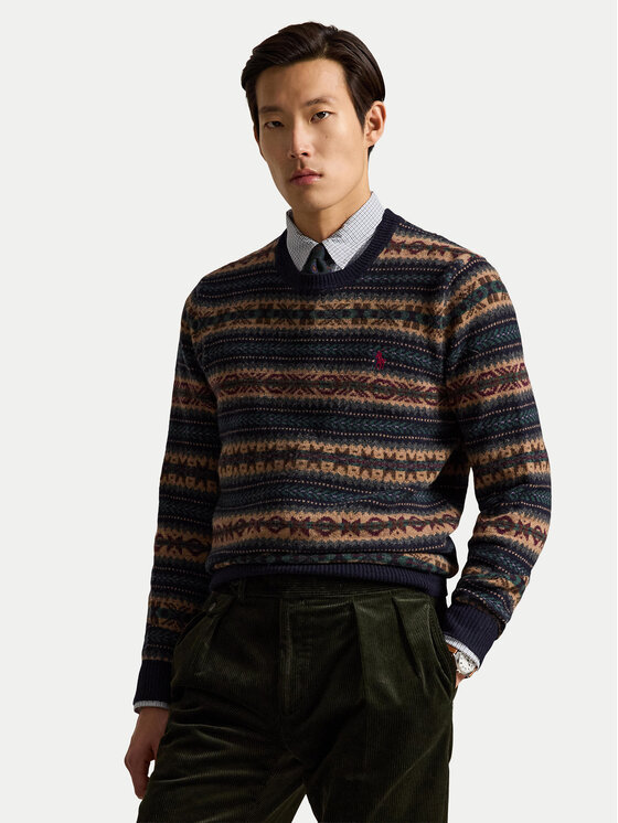 Polo Ralph Lauren Sweter 710B26783001 Granatowy Regular Fit