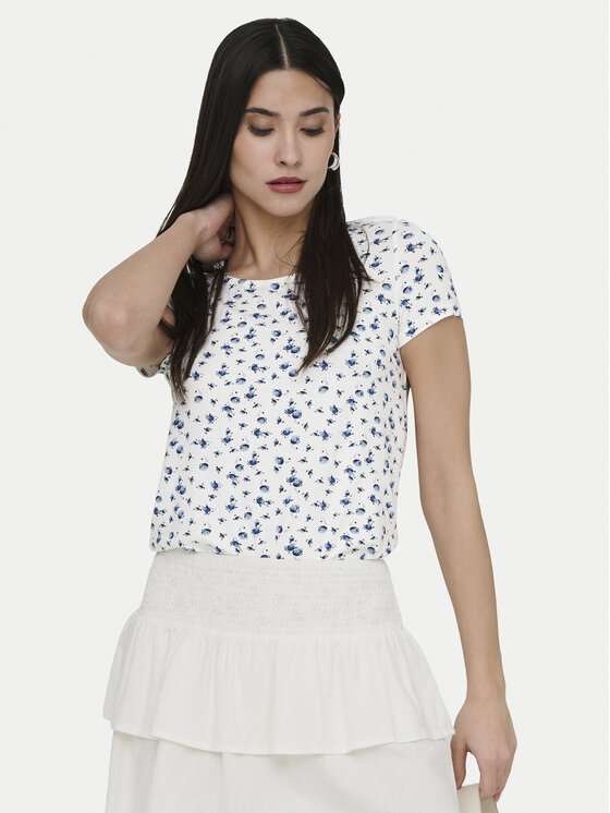 ONLY Bluzka Bera 15368588 Biały Regular Fit