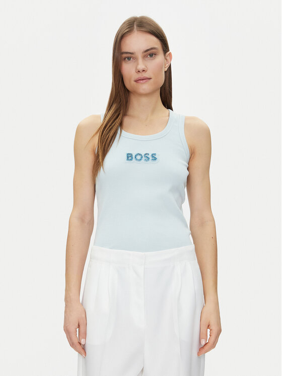 BOSS Top C-Ematite 50536985 Błękitny Slim Fit