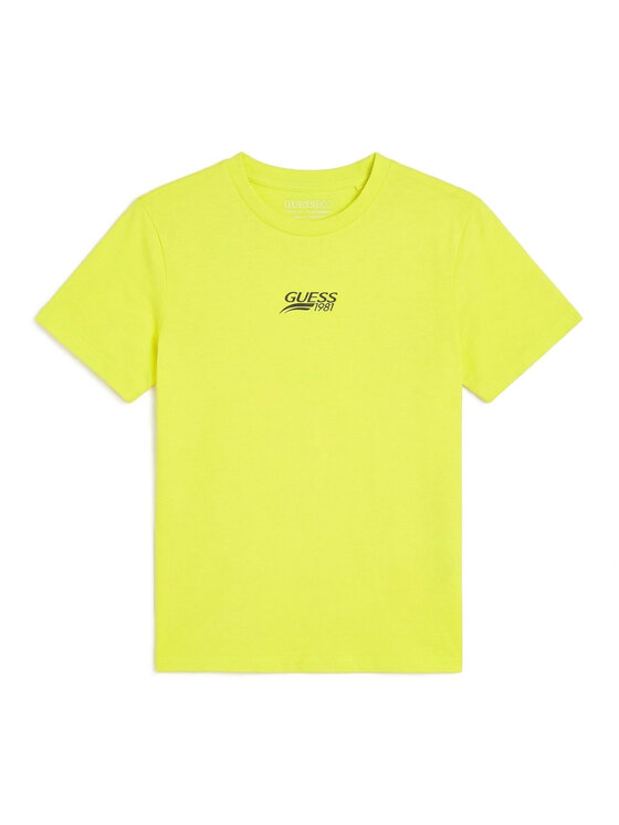 Guess T-Shirt L6RI10 K8HM4 Żółty Regular Fit