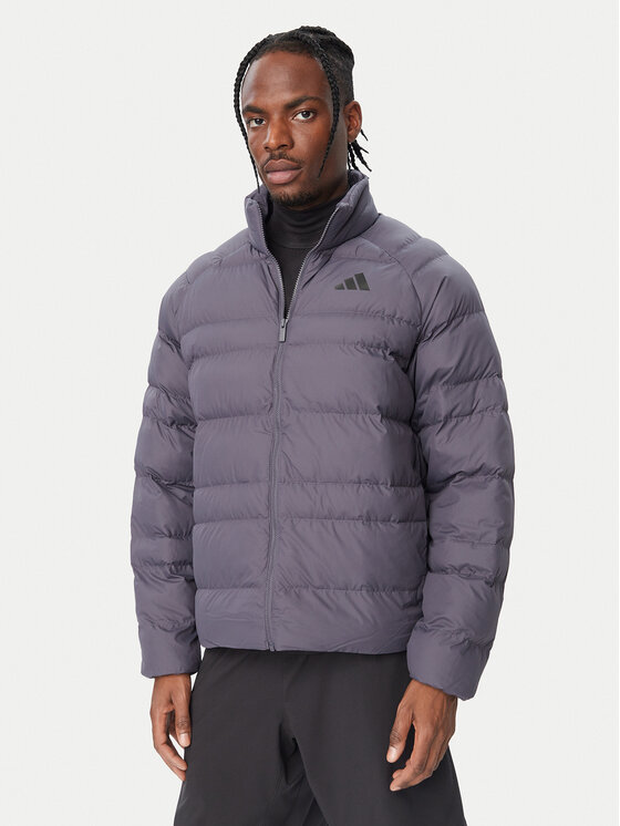 adidas Kurtka zimowa Essentials Packable KS7700 Szary ciemny Loose Fit