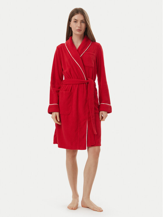 LAUREN RALPH LAUREN Szlafrok ILN02564 Czerwony