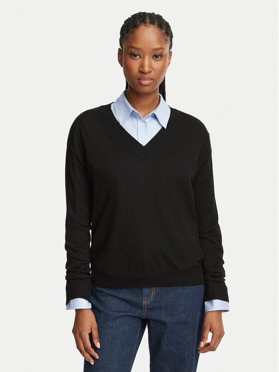Weekend Max Mara Sweter Fiocchi 2625366062 Czarny Regular Fit