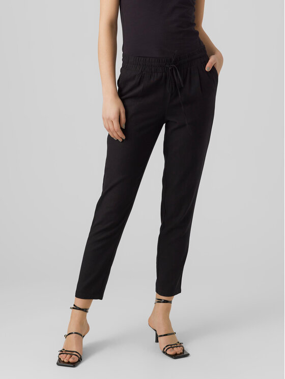 Vero Moda Spodnie materiałowe Jesmilo 10279691 Czarny Regular Fit
