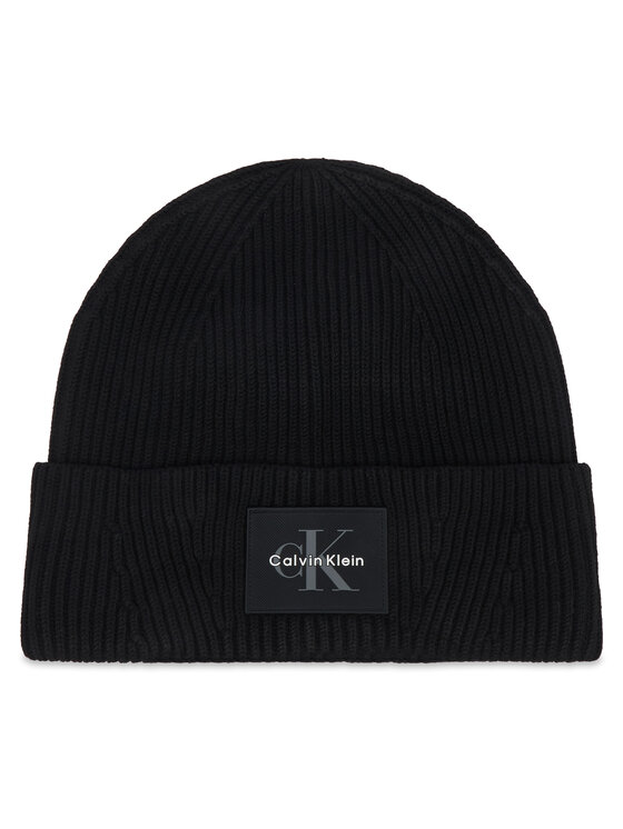 Calvin Klein Czapka Monologo LV04D8096G Czarny