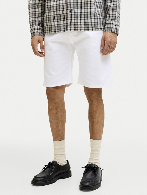 Jack & Jones Szorty jeansowe Rick Original 12290839 Biały Regular Fit