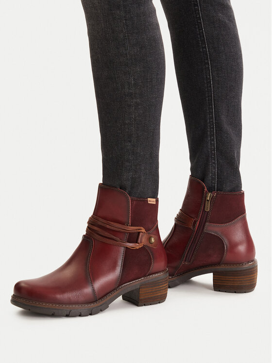 Pikolinos Botki W1T-8906C2 Bordowy