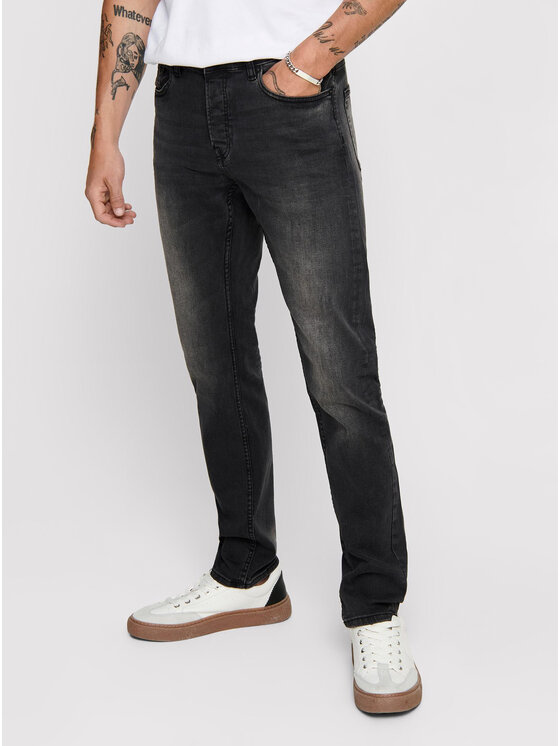 Only & Sons Jeansy Loom 22010447 Czarny Slim Fit