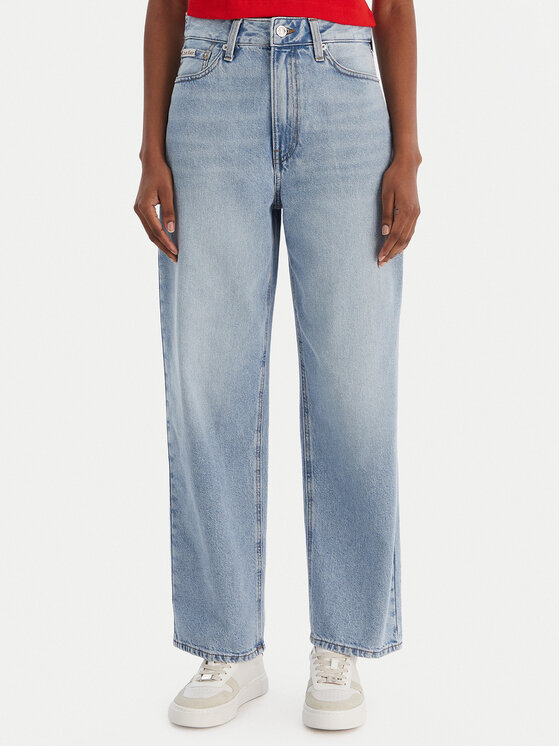 Calvin Klein Jeans Jeansy Eu Barrel LV047E628G Niebieski Barrel Fit