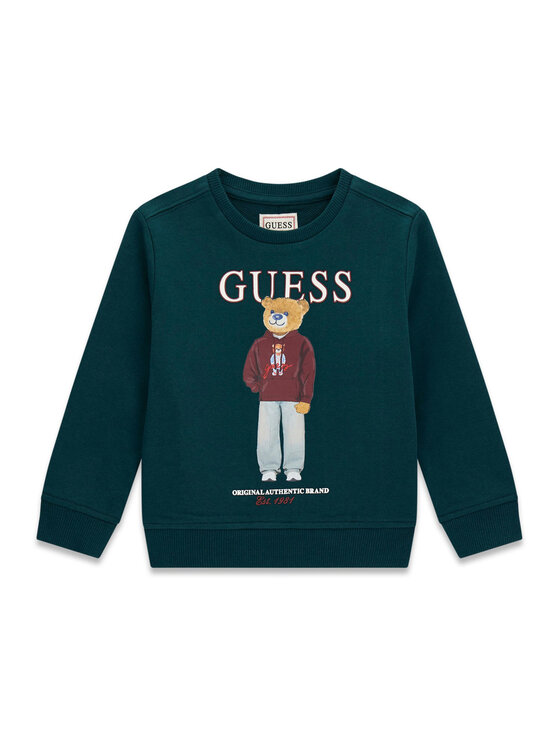 Guess Bluza N6YQ05 K4096 Zielony ciemny Regular Fit