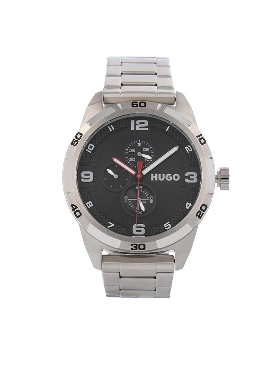HUGO Zegarek Grip 1530276 Srebrny