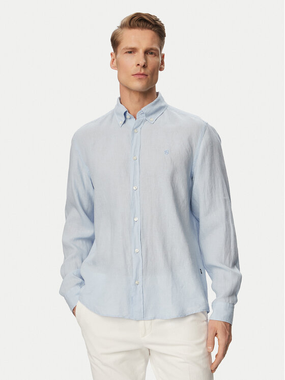 BOSS Koszula H-Liam 50556077 Niebieski jasny Regular Fit