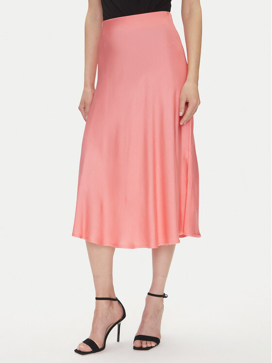 Fracomina Spódnica midi FJ25SG2003W45101 Koralowy Regular Fit