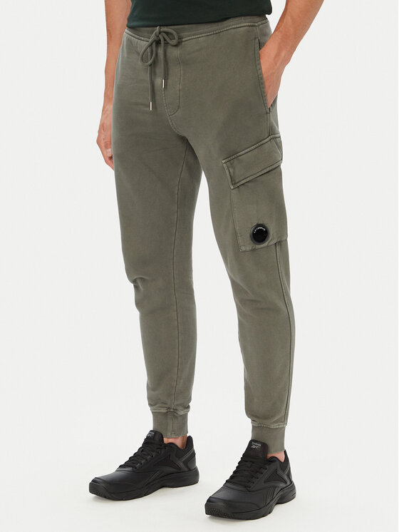 C.P. Company Spodnie dresowe 21CMSP720A006372R Zielony Regular Fit