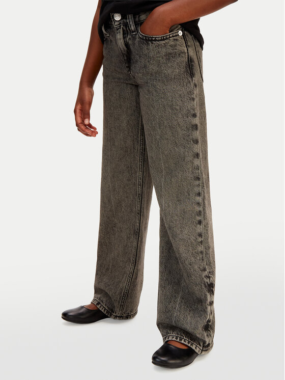 Calvin Klein Jeans Jeansy IG0IG03055 Szary Wide Leg