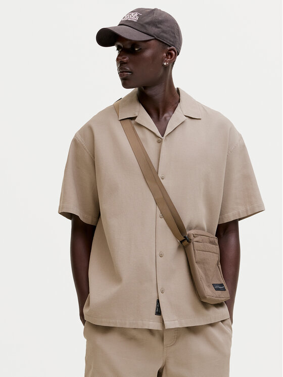 Jack & Jones Koszula Global 12295551 Beżowy Relaxed Fit