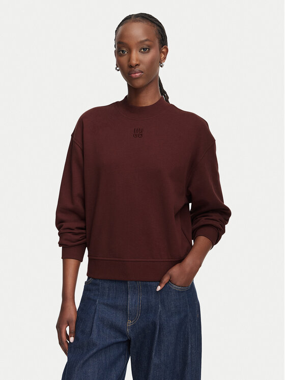 HUGO Bluza Daxandria 50527463 Brązowy Regular Fit