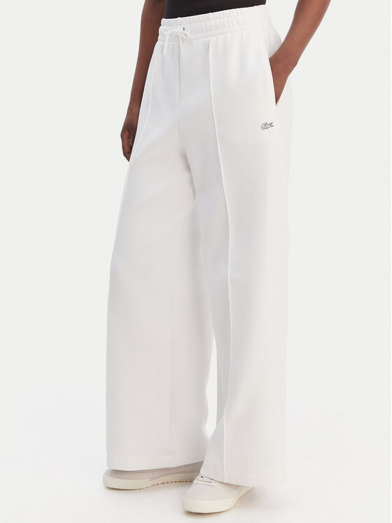 Lacoste Spodnie dresowe XF0041 Biały Relaxed Fit