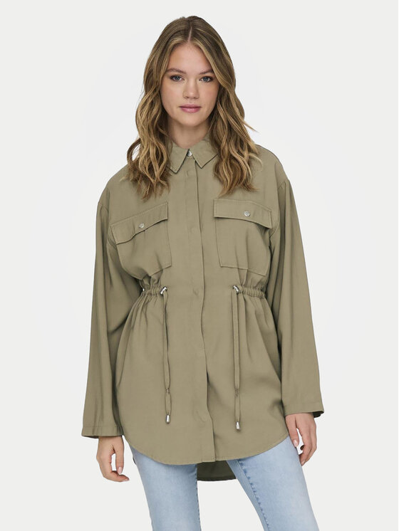 ONLY Kurtka koszulowa Nadine 15308614 Khaki Regular Fit