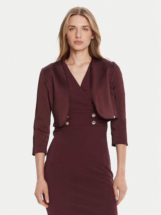 Rinascimento Bolerko CFC0125060003 Bordowy Regular Fit
