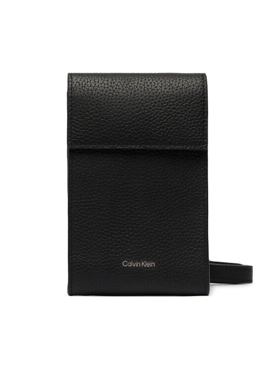 Calvin Klein Torebka na telefon Foil Emboss Phone Crossbody LV04D1275G Czarny