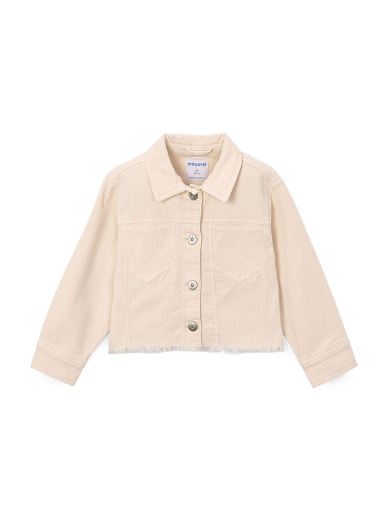 Mayoral Kurtka jeansowa 3455 Beżowy Regular Fit