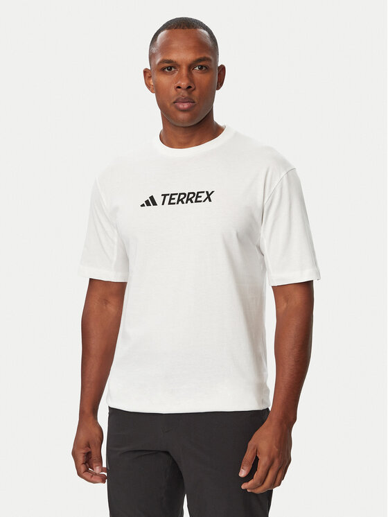 adidas T-Shirt Terrex Classic Logo T-Shirt JF9144 Biały Regular Fit