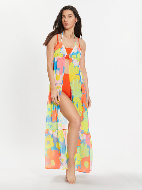 Maaji Sukienka plażowa 2117CLD001 Kolorowy Regular Fit