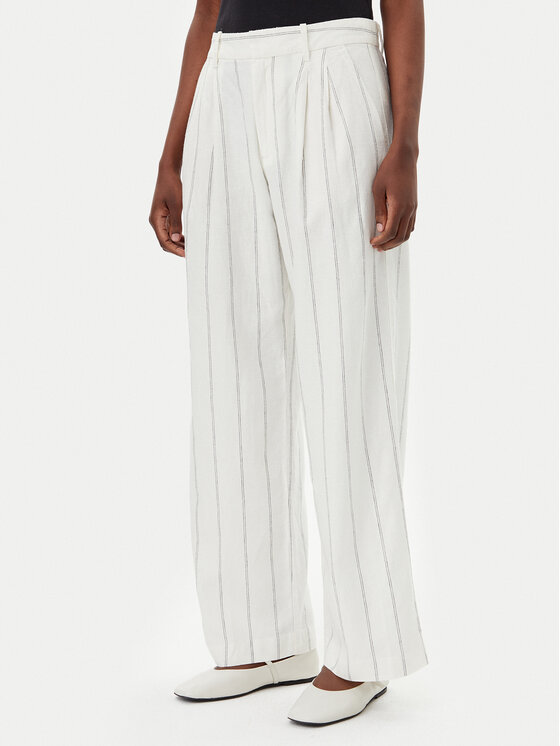 Gap Spodnie materiałowe 713998-01 Kremowy Wide Leg