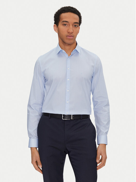Calvin Klein Koszula K10K114312 Niebieski Slim Fit