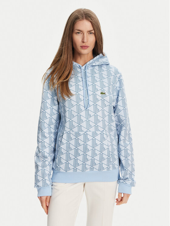 Lacoste Bluza SH2855 Błękitny Classic Fit