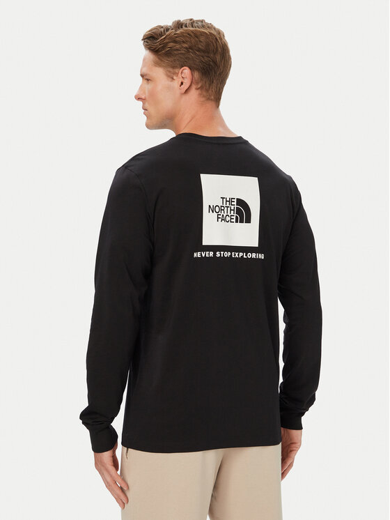 The North Face Longsleeve Evolution Box Nse NF0A8B68 Czarny Regular Fit