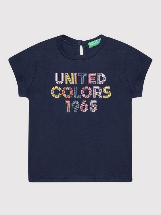 United Colors Of Benetton T-Shirt 3I1XC1527 Granatowy Regular Fit