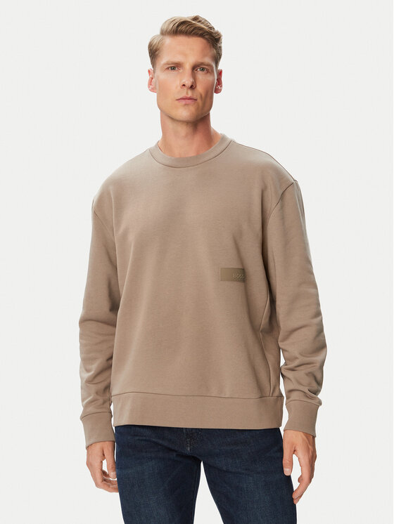 BOSS Bluza Crewneck 50564103 Szary Regular Fit