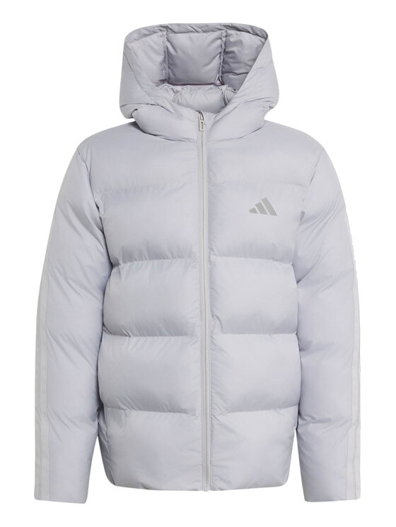 adidas Kurtka zimowa 2 Stripes Synthetic Down  KQ6185 Szary Regular Fit