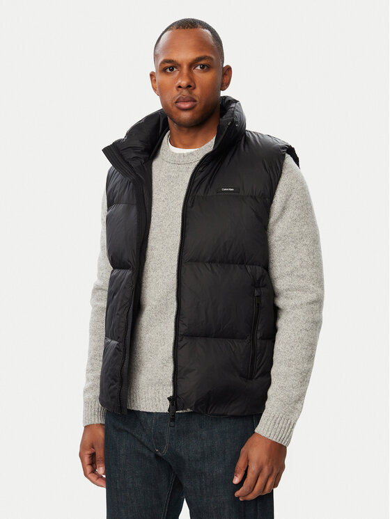 Calvin Klein Kamizelka LV04LH504G Czarny Regular Fit