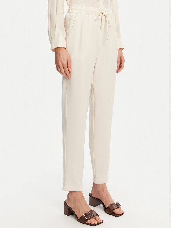 Marella Spodnie dresowe Abitata 2513131045 Écru Regular Fit