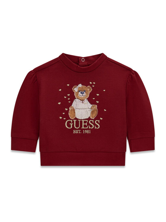 Guess Bluza K6BQ02 K5894 Bordowy Regular Fit