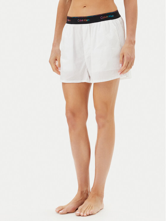 Calvin Klein Underwear Szorty piżamowe LV00QS7471 Biały Relaxed Fit