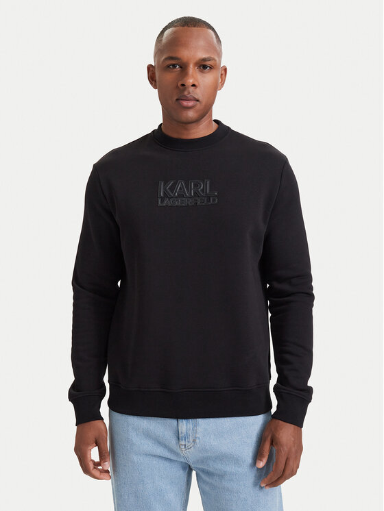 KARL LAGERFELD Bluza 705074 564953 Czarny Regular Fit